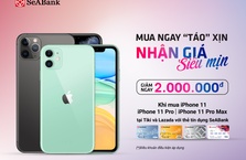 Mua Iphone với giá siêu ưu đãi trên Tiki, Lazada bằng thẻ SeABank