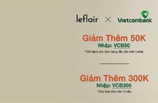 ƯU ĐÃI DÀNH TẶNG CHỦ THẺ VIETCOMBANK TẠI LEFLAIR