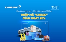 Giảm 20% tại shop nội thất Ô Tô CIND dành cho chủ thẻ Eximbank