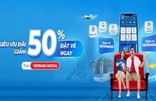Vietbank Digital giảm ngay 50% khi đặt vé máy bay, tàu, xe hoặc xem phim