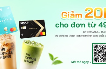 Giảm 20.000 VND tại The Coffee House với thẻ tín dụng OCB
