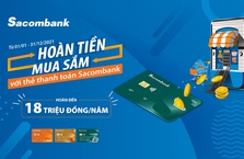 Được hoàn tiền mua sắm suốt năm 2021 với thẻ thanh toán Sacombank