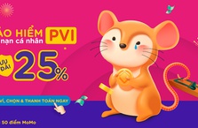 Năm Tý mua Bảo hiểm Tai nạn PVI trên Ví, lì xì thẻ quà 25%