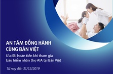 Hoàn tiền 500.000đ khi tham gia bảo hiểm AIA tại Bản Việt