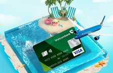 Cùng thẻ Vietcombank Visa x 3 dặm thưởng cho các chuyến bay của Vietnam Airlines