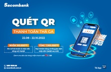 Sacombank tặng tiền cho chủ cửa hàng chấp nhập thanh toán qua VietQR