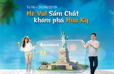 Sacombank tặng chuyến đi mỹ cho các khách hàng sử dụng thẻ quốc tế