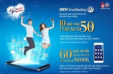 Siêu tiệc ưu đãi cuối năm khi mua sắm trên BIDV SmartBanking