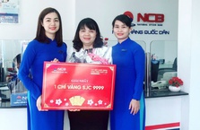 NCB trao 50 chỉ vàng SJC 9999 cho khách hàng