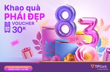 Nữ khách hàng nhận ngay voucher Shoppeefood trên App TPBank