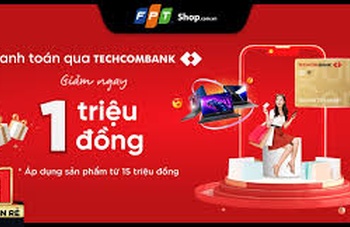 Chương trình ưu đãi cho chủ thẻ Techcombank Mastercard tại FPT Shop