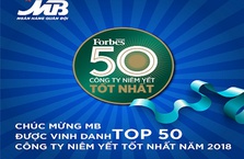 MB – Top 50 Công ty niêm yết tốt nhất Việt Nam 2018 ​