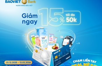 Mua sữa cho bé, giảm 15% cho mẹ khi chạm thẻ BAOVIET Bank tại TH true mart