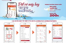 “Đặt vé máy bay - vi vu thế giới” với ứng dụng Agribank E-Mobile Banking