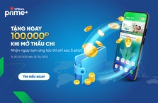 Tặng 100.000đ khi mở tạm ứng thấu chi online