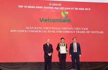 Vietcombank tiếp tục được bình chọn là ngân hàng uy tín nhất