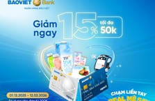 Mua sữa cho bé, giảm 15% cho mẹ khi chạm thẻ BAOVIET Bank tại TH true mart
