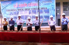 Khởi công xây dựng Trường Tiểu học Châu Hòa, tỉnh Bến Tre do Vietcombank tài trợ 7 tỷ đồng