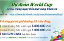 Dự đoán World Cup – Cơ hội trúng ngay tiền mặt cùng DongA eBanking và VBan.vn