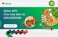Wrap and Roll: Giảm 40% cho chủ thẻ tín dụng VPBank