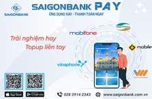 SaiGonBank ra mắt dịch vụ nạp tiền điện thoại di động