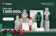 Giảm đến 1.000.000 VNĐ tại PNJ WATCH khi chi tiêu bằng thẻ VPBank