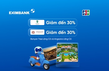 Giảm đến 30% thẻ tín dụng Eximbank JCB tại Banyan Tree Lăng Cô và Angsana Lăng Cô