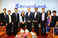 Tổ chức thẻ Visa thăm và làm việc với Sacombank