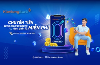 KienlongBank miễn 100% phí chuyển tiền
