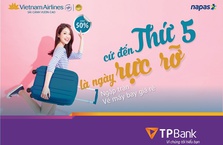 Ưu đãi tới 50% giá vé Vietnam Airlines mỗi "Thứ năm rực rỡ" cùng TPBank eBank