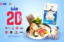Giảm 20% tại hơn 300 nhà hàng cho chủ thẻ MB JCB