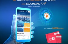 Sacombank tặng quà 500 khách hàng đầu tiên vay tiêu dùng trên ứng dụng Sacombank Pay