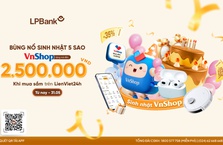 Sinh nhật 5 sao – Mua sắm VnShop tặng mã đến 2.500.000 VND