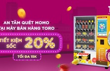 Quét MoMo hoàn tiền ngay 20% tại máy bán hàng Toro