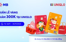 Hoàn 300K khi mua sắm tại Uniqlo bằng thẻ MB JCB
