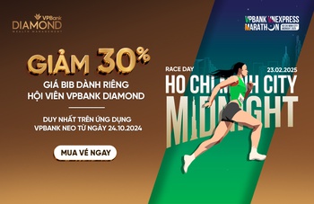 Đặc quyền ưu đãi giảm 30% giá BIB giải chạy VNExpress Marathon Ho Chi Minh City Midnight 2025 dành tặng hội viên VPBank Diamond