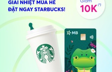 Giảm ngay 10K trên mọi đồ uống tại Starbucks với thẻ MB Visa