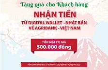 Agribank tặng quà cho khách hàng nhận tiền từ Nhật Bản về Việt Nam