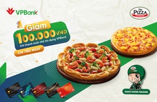 The Pizza Company: Giảm 100k cho chủ thẻ tín dụng VPBankV