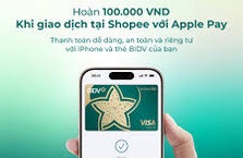 Hoàn 100.000 VND tại Shopee khi thanh toán bằng Apple Pay