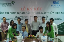 Vietcombank Dung Quất ký Hợp đồng tín dụng tài trợ vốn cho Dự án Thủy điện Sơn Tây