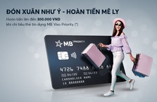 Chủ thẻ MB Visa Priority được hoàn tiền tới 300K