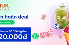 Chuk Tea & Cofee giảm 20.000 đồng khi thanh toán bằng Zalopay