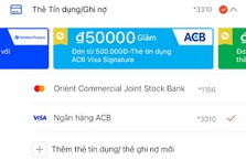 Giảm 50.000 VND mỗi ngày tại Shopee dành cho chủ thẻ tín dụng ACB Visa​