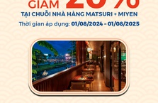 ƯU ĐÃI GIẢM 20% TAI CHUỖI NHÀ HÀNG MATSURI VÀ MIYEN