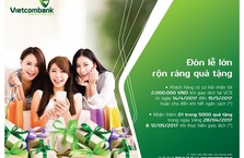 Vietcombank triển khai chương trình khuyến mại “Đón lễ lớn, rộn ràng quà tặng”