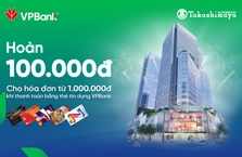 Siêu Deal đổ bộ khi mua sắm tại TTTM Takashimaya với thẻ tín dụng VPBank