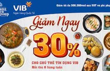 Giảm đến 300.000 VNĐ tại The Pizza Company dành cho chủ thẻ VIB