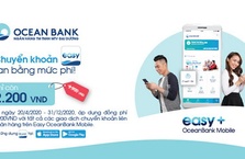 ĐỒNG PHÍ 2.200 VNĐ VỚI MỌI CHUYỂN KHOẢN LIÊN NGÂN HÀNG TRÊN EASY OCEANBANK MOBILE