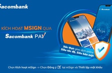 Dễ dàng đăng ký mSign trên Sacombank Pay